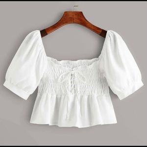 Cropped Peplum Blouse
